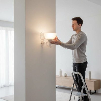 Wandleuchte Wandlampe Wandleuchten Art Lüster Wand Lampen Weiß Glas