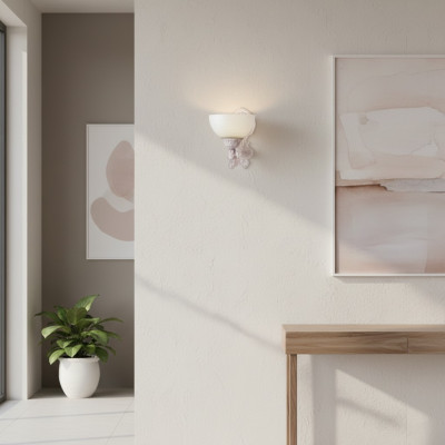 Wandleuchte Wandlampe Wandleuchten Art Lüster Wand Lampen Weiß Glas