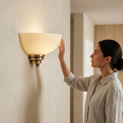 Wandlampe Wandleuchten Modern Wandleuchte Lüster Wand Lampen Gold Glas