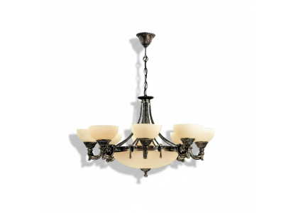 Deckenleuchter Lüster Kronleuchter Deckenlampe Glas Beige Lampen Neu
