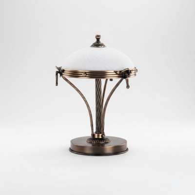 Tischlampe Tischleuchte Lampe Leuchten Weiß Gold Lampen Tisch Glas Art