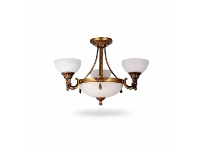 Klassische Weiße Deckenlampe Pendelleuchte Gold Design Kronleuchter