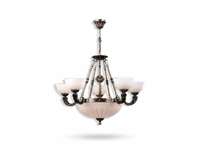 Deckenleuchter Lampe Weiß Deckenlampe Lüster Kronleuchter Glas Art