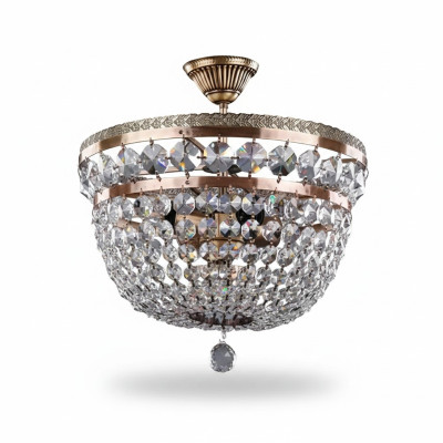 Deckenleuchter Luxus Lüster Deckenlampe Kronleuchter Gold Kristall Art