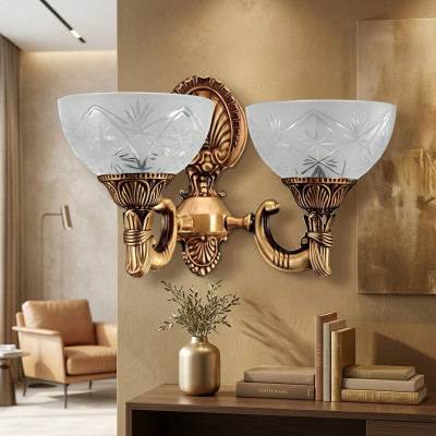Wandlampe Wandleuchten Art Wandleuchte Lüster Wand Lampen Gold Glas