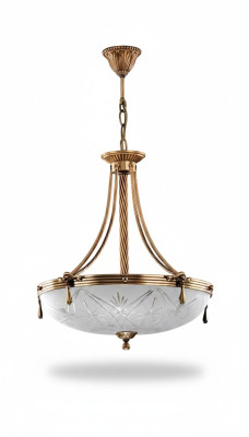 Lampe Deckenlampe Lüster Deckenleuchter Kronleuchter Glas Grau Gold