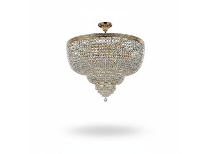 Luxus Deckenleuchte Luster Lampe Leuchten Kronleuchter Kristall Gold 100cm