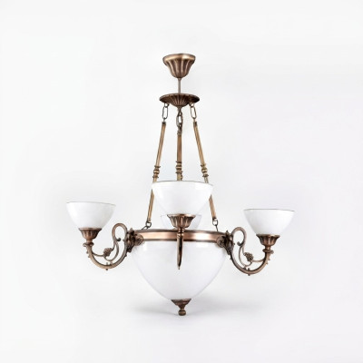 Deckenlampe Deckenleuchter Kronleuchter Lampe Lüster Glas Art Weiß