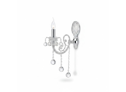 Wand Lampe Wandleuchte Wandlampe Wandleuchten Lüster Silber Kristall