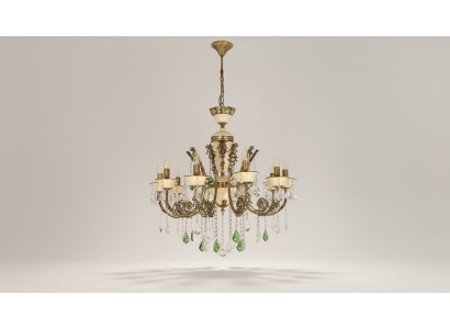 Luxus Kronleuchter Deckenlampe Lüster Leuchte Lampe Braun Kristall 80cm