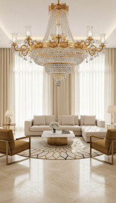 Luxus Deckenleuchte Kronleuchte Deckenlampe Luster Gold Kristall Lampe