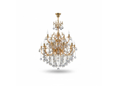 Deckenleuchter Luxus Kronleuchter Deckenlampe Lüster Gold Kristall 75x125