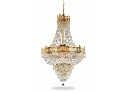 Kronleuchter Deckenleuchter Luxus Deckenlampe Lüster Kristall Gold Lampe