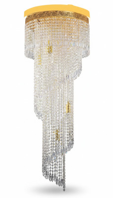 Kronleuchter Deckenleuchter Luxus Gold Deckenlampe Lüster Kristall Art