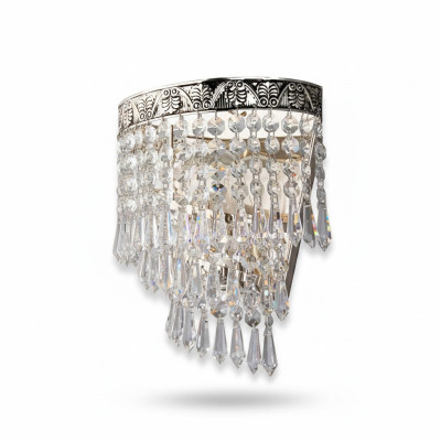 Kronleuchter Deckenleuchter Luxus Silber Deckenlampe Lüster Kristall