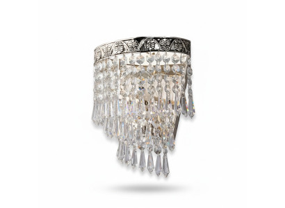Kronleuchter Deckenleuchter Luxus Silber Deckenlampe Lüster Kristall