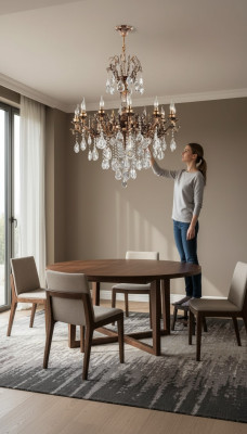 Deckenleuchter Luxus Gold Kronleuchter Deckenlampe Lüster Kristall Lampe
