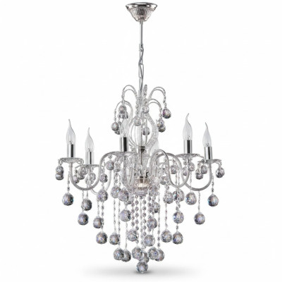 Silber Deckenleuchter Kronleuchter Deckenlampe Lüster Kristall Lampe