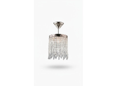 Lüster Deckenleuchter Kronleuchter Silber Deckenlampe Kristall Lampe