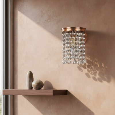 Lüster Deckenleuchter Kronleuchter Gold Deckenlampe Kristall Lampe