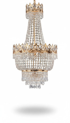 Kronleuchter Deckenleuchter Gold Deckenlampe Lüster Kristall Lampe 40x100