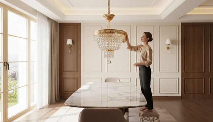 Kronleuchter Deckenleuchter Luxus Gold Deckenlampe Lüster Kristall Art