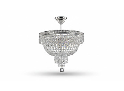 Lüster Deckenleuchter Luxus Silber Kronleuchter Deckenlampe Kristall