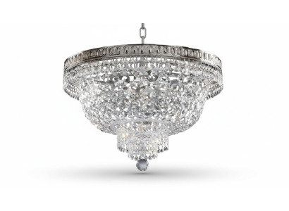 Runde Deckenlampe Kristall Deckenleuchter Luxus Silber Kronleuchter Lüster