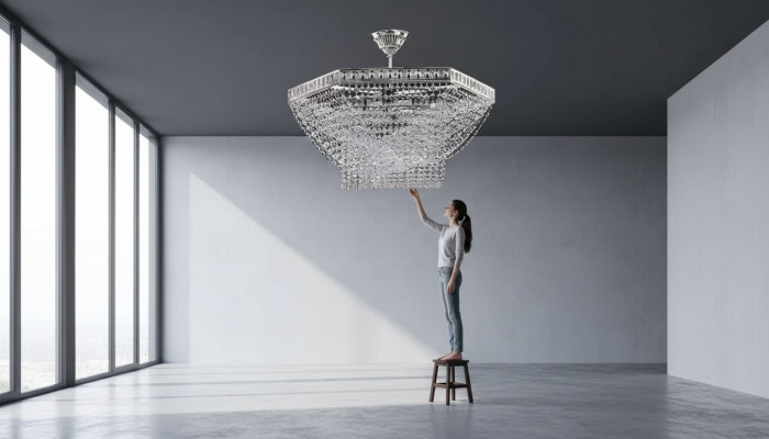 Luxus Lüster Deckenleuchter Silber Kronleuchter Deckenlampe Kristall