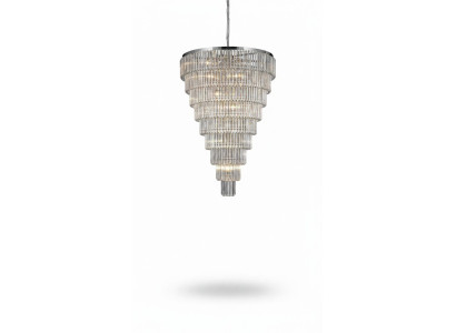 Kronleuchter Deckenleuchter Silber Deckenlampe Lüster Kristall xxl Leuchte