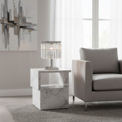 Tischlampe Tischleuchte Lampe Leuchten Silber Lampen Tisch Kristall