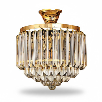 Deckenleuchter Luxus Gold Kronleuchter Deckenlampe Lüster Kristall Art