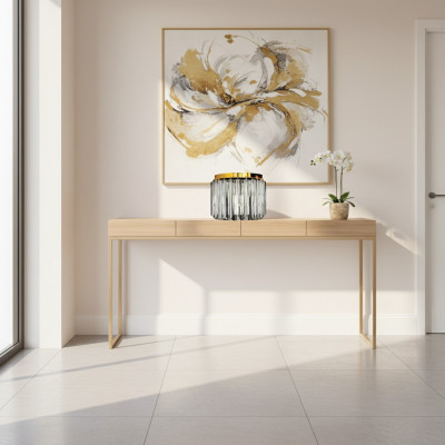 Lüster Deckenleuchter Luxus Gold Kronleuchter Deckenlampe Kristall Art