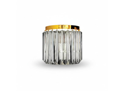 Lüster Deckenleuchter Luxus Gold Kronleuchter Deckenlampe Kristall Art