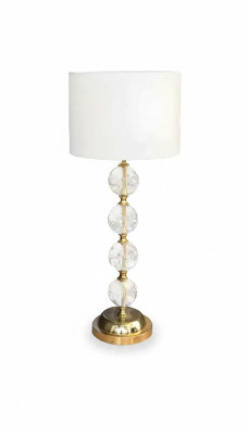Tischleuchte Tischlampe Lampe Leuchten Gold Lampen Tisch Kristall