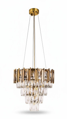 Kronleuchter Deckenleuchter Luxus Gold Deckenlampe Lüster Kristall