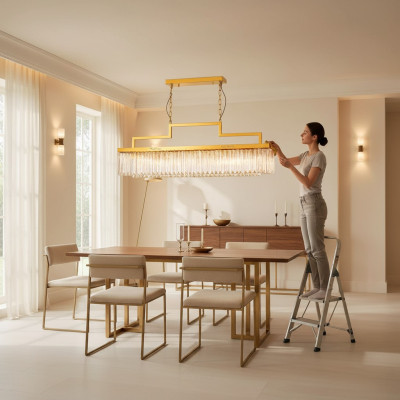 Luxus Kronleuchter Deckenleuchter Gold Deckenlampe Lüster Kristall Lampe