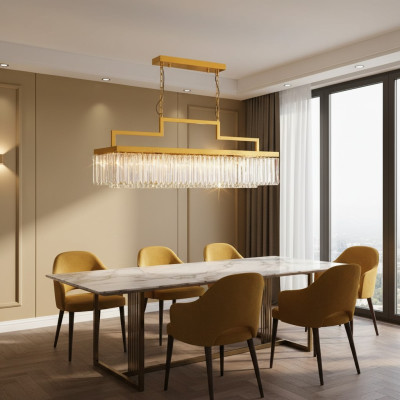 Luxus Kronleuchter Deckenleuchter Gold Deckenlampe Lüster Kristall Lampe