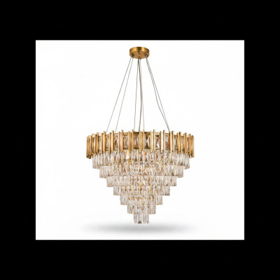 Luster Kronleuchter Deckenleuchter Luxus Gold Deckenlampe Kristall