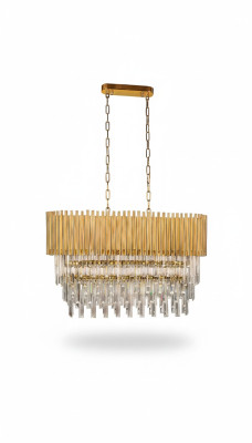 Kronleuchter Deckenleuchter Luxus Gold Deckenlampe Lüster Kristall