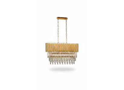 Kronleuchter Deckenleuchter Luxus Gold Deckenlampe Lüster Kristall