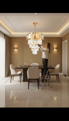 Lüster Kronleuchter Deckenleuchter Luxus Gold Deckenlampe Kristall