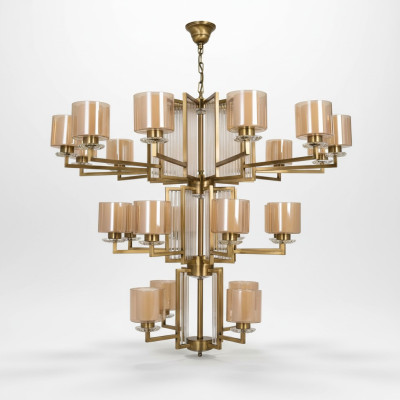  Deckenleuchter Kronleuchter Luxus Gold Deckenlampe Lüster Glas Modern