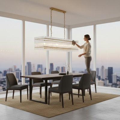  Lüster Kronleuchter Deckenleuchter Glas Deckenlampe Silber Art Lampen