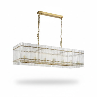  Lüster Kronleuchter Deckenleuchter Glas Deckenlampe Silber Art Lampen