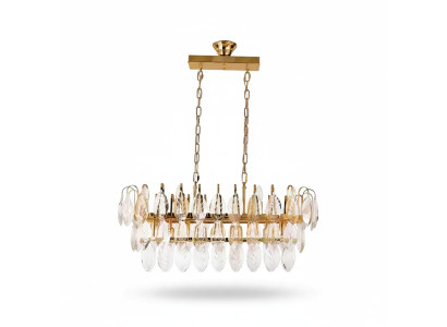 Luster Kronleuchter Deckenleuchter Luxus Gold Deckenlampe Kristall Leuchte