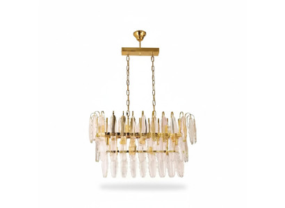 Lampe Kronleuchter Deckenleuchter Luxus Gold Deckenlampe Lüster Kristall