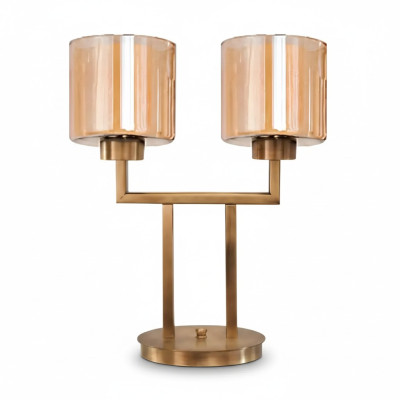 Tischleuchte Tischlampe Lampe Leuchten Modern Gold Lampen Tisch Glas