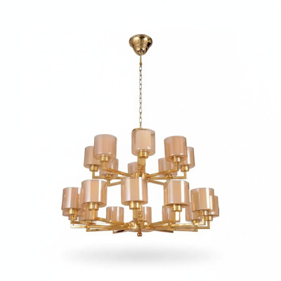 Kronleuchter Deckenleuchter Gold Deckenlampe Lüster Glas Modern Neu