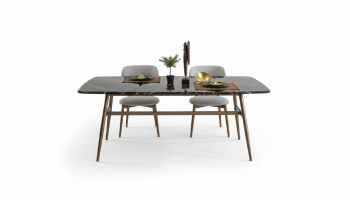 Esszimmertisch Esstisch Tisch Essecke Marmor Schwarz Esszimmer Design